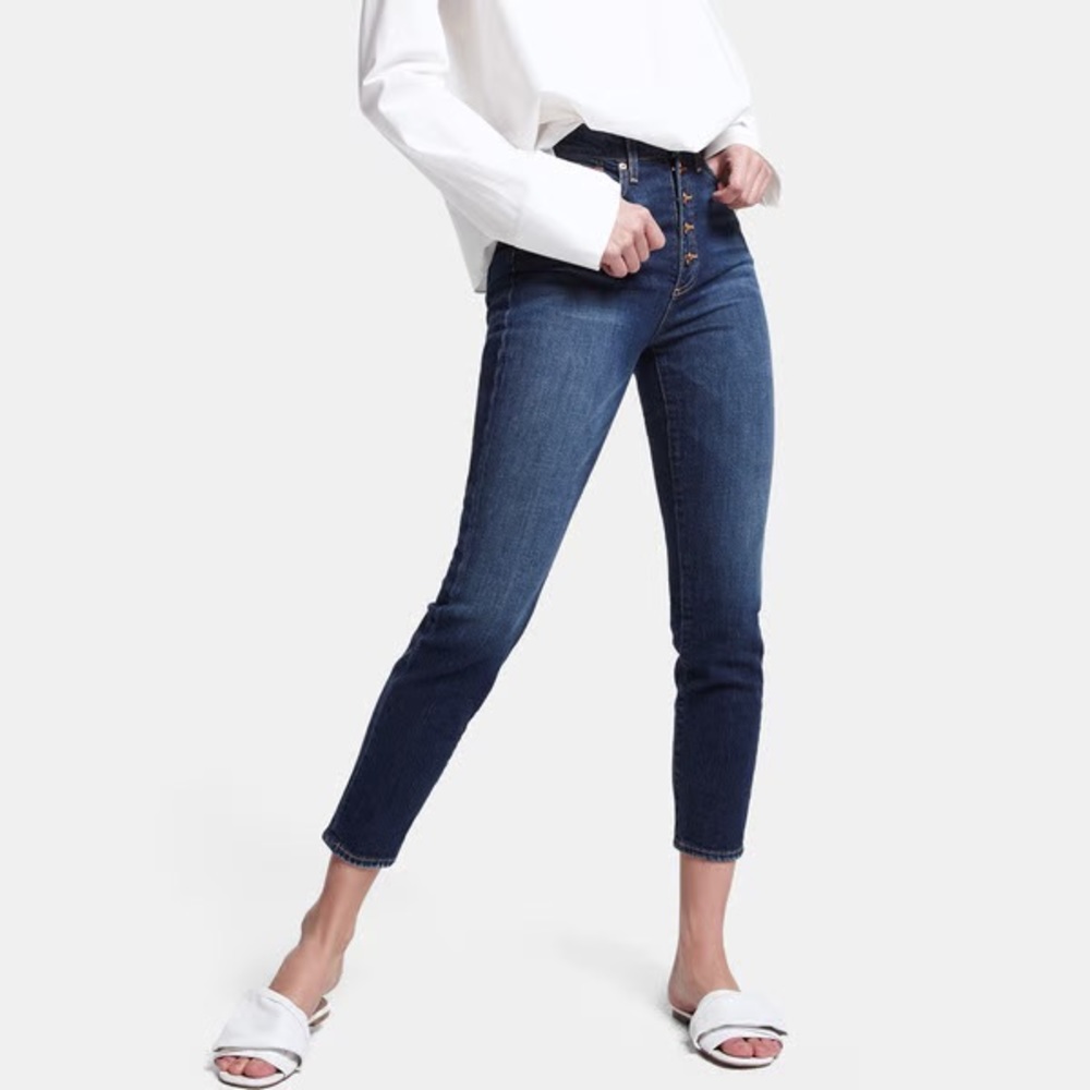 AO. LA by Alice + Olivia Women's Good High-Rise Button-Fly Jeans 26